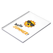 Hello Summer Sun with Sunglasses ノートブック (左側)