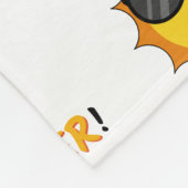 Hello Summer Sun with Sunglasses フリースブランケット (角)