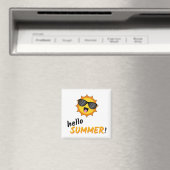 Hello Summer Sun with Sunglasses マグネット (インサイチュ (食洗機))