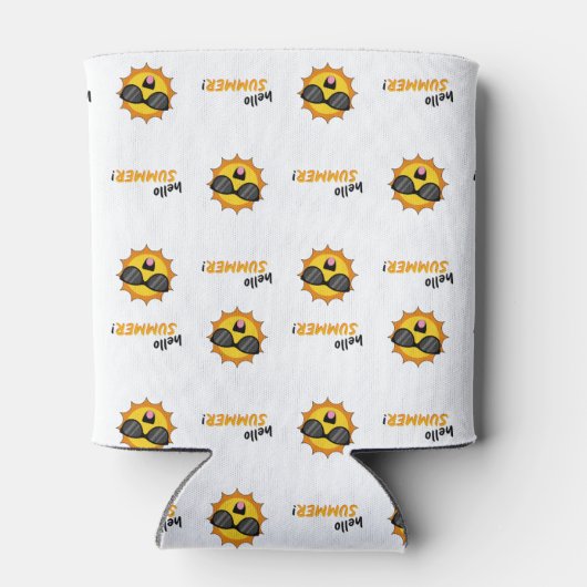 Hello Summer Sun with Sunglasses 缶クーラー (裏面)