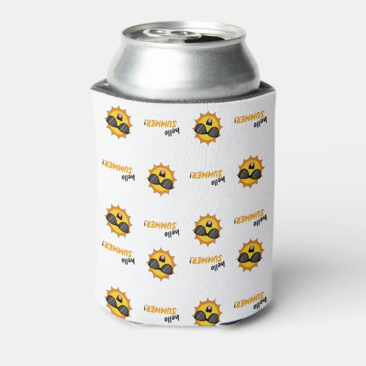 Hello Summer Sun with Sunglasses 缶クーラー (缶裏面)