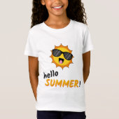 Hello Summer Sun with Sunglasses Tシャツ (正面)