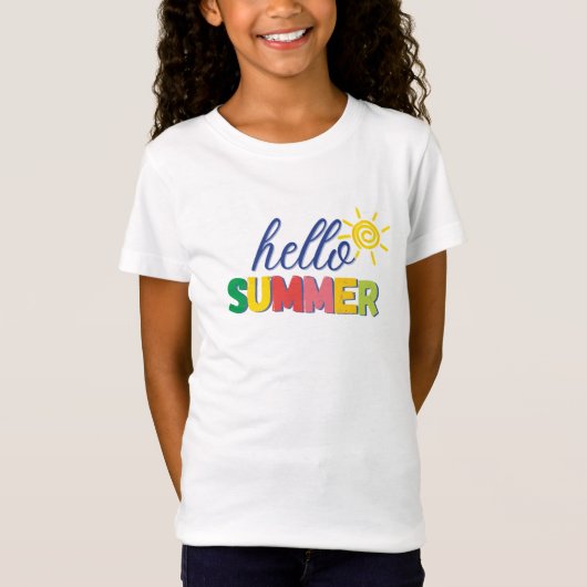 "hello summer" Tシャツ (正面)