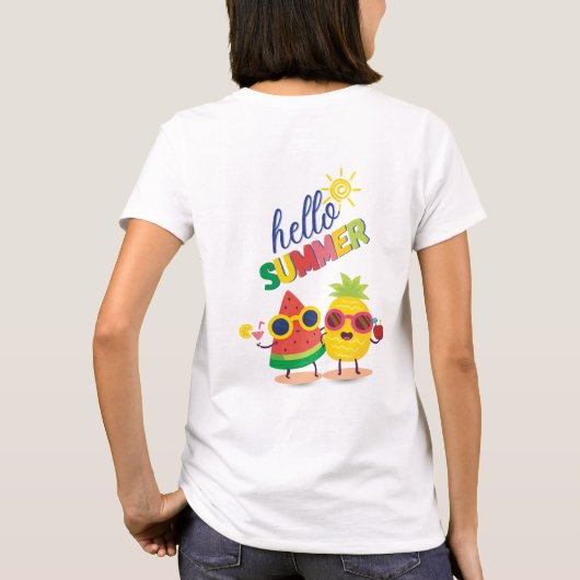 "Hello summer" Tシャツ (裏面)