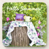 Hello Summer Tea and Plums in the Garden コースター (正面)