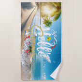 Hello Summer Time ビーチタオル (正面)