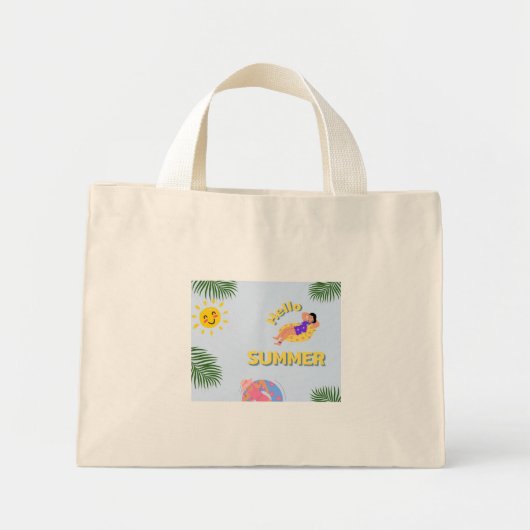 Hello summer tote bag ミニトートバッグ (正面)