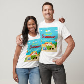 Hello Summer Tropical Beach T-Shirt | Sunny Ocean  Tシャツ (ユニセックス)
