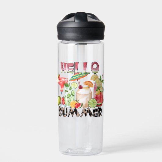 Hello Summer Tropical Drinks Mug – 爽やかな雰囲気 ウォーターボトル (正面)