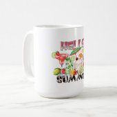 Hello Summer Tropical Drinks Mug – 爽やかな雰囲気 コーヒーマグカップ (正面左)