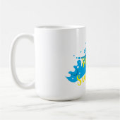 Hello Summer, Waves Graphic, カッコいいWhite コーヒーマグカップ (左)