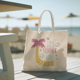 Hello Summer with Flamingo Tropical Tote Bag トートバッグ
