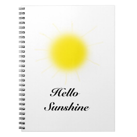 Hello Sunshineフォトノートブック ノートブック (正面)