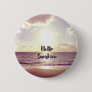 「Hello Sunshine」フォト引用文 缶バッジ
