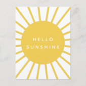 Hello Sunshine ポストカード | 太陽の光あふれるポジティブなメッセージ (正面)