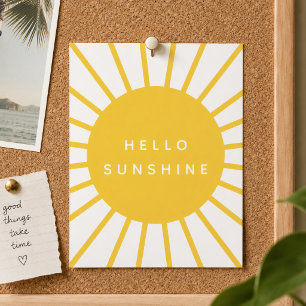 Hello Sunshine ポストカード 太陽の光あふれるポジティブなメッセージ
