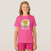 Hello Sunshine 女の子用ハッピーエレファントTシャツ  Tシャツ (正面フル)