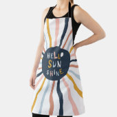 Hello Sunshine：子供カラフルっぽいタイポグラフィ エプロン (インサイチュ)