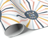 Hello Sunshine：子供カラフルっぽいタイポグラフィ ラッピングペーパー (ロールコーナー)