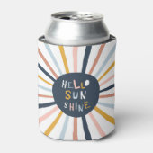 Hello Sunshine：子供カラフルっぽいタイポグラフィ 缶クーラー (缶正面)