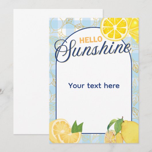 Hello Sunshine 招待状 (正面/裏面)