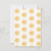 Hello Sunshine Baby Shower サンキューカード (裏面)