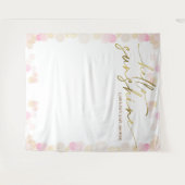 Hello Sunshine Bohoベビーガールシャワー背景 タペストリー (正面(横))