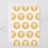 Hello Sunshine Boho Gender Neutral Baby Shower 招待状 (裏面)