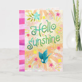 Hello Sunshine – Bright Hand Lettered Greeting カード