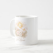 Hello Sunshine Design – Cute Sun and Floral  コーヒーマグカップ (正面左)