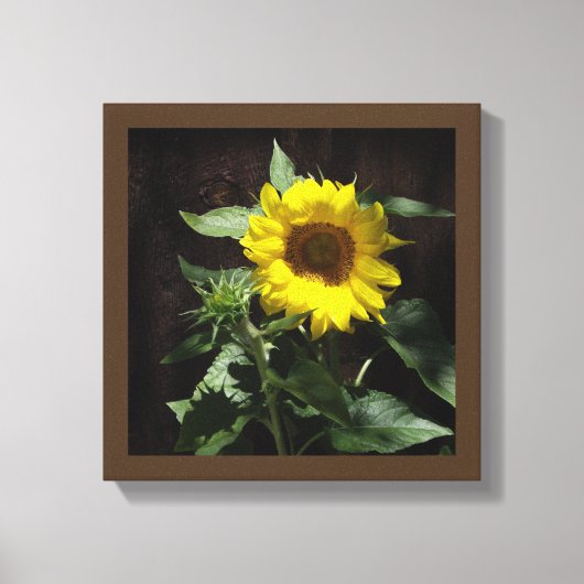 Hello Sunshine - Designer Canvas Giant Sunflower キャンバスプリント (正面)