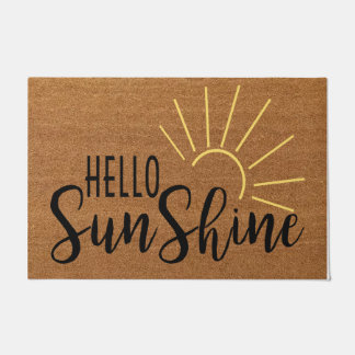 Hello Sunshine doormat、春doormat ドアマット