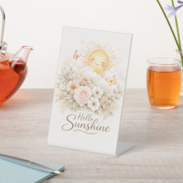 Hello Sunshine Floral Tabletop Sign – Spring Party 台座サイン