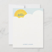 Hello Sunshine Stationery - Azure 招待状 (正面)