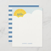 Hello Sunshine Stationery - Azure 招待状 (正面/裏面)
