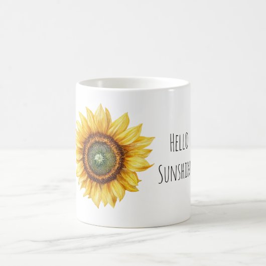 Hello Sunshine Sunflower コーヒーマグカップ (中央)