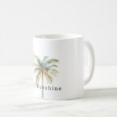 Hello Sunshine Tropical Palm Tree コーヒーマグカップ (正面右)