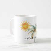 Hello Sunshine Tropical Palm Tree コーヒーマグカップ (正面左)