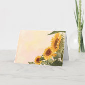 Hello Sunshine Watercolor Sunflower Notecards サンキューカード (裏面)