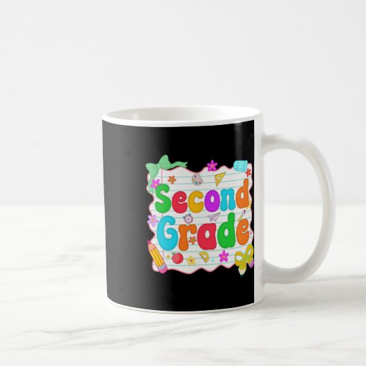 Hello Team 2年生 背番号付きTシャツ 学校 コーヒーマグカップ (右)