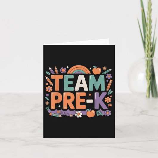 Hello Team Pre-k新学期おもしろいfor Little Lea カード (正面)