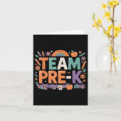 Hello Team Pre-k新学期おもしろいfor Little Lea カード (黄色い花)
