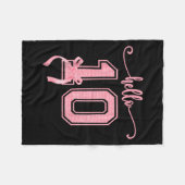 Hello Ten Double Digits Cute Coquette Bow 10th Bir フリースブランケット (正面(横))