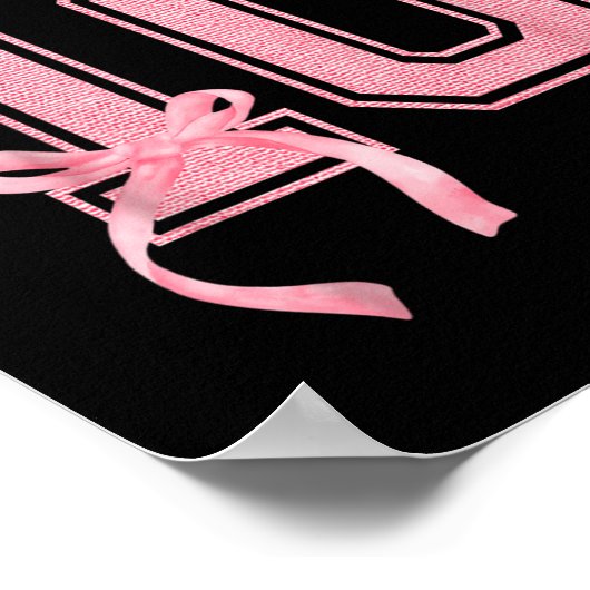 Hello Ten Double Digits Cute Coquette Bow 10th Bir ポスター (角)