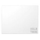 Hello Thereミニマリストのアウトラインレタリング ノートパッド (正面)