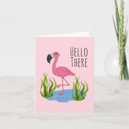Hello There Flamingo （4.25インチx 5.5インチ）封筒inc. カード