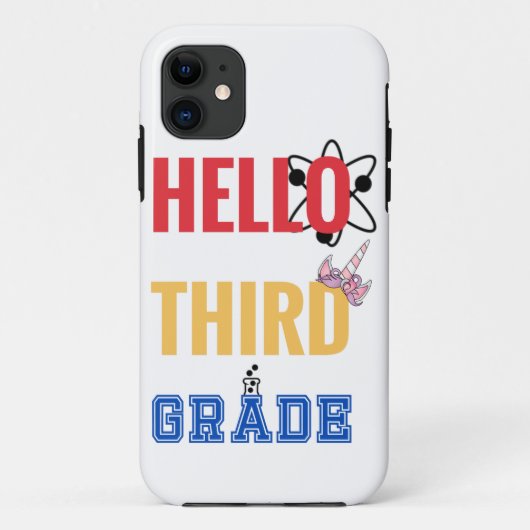Hello Thirdグレード |3年生の素晴らしいデザイン Case-Mate iPhoneケース (裏面)