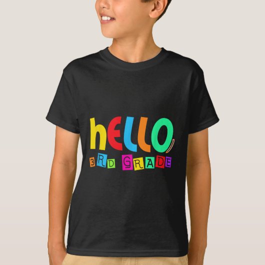 Hello Third 3rd Grade Back To School For Student B Tシャツ (正面)
