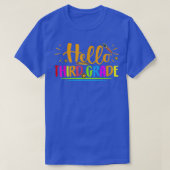 Hello Third Gradeシャツおもしろい3Grade Back to Scho Tシャツ (デザイン正面)