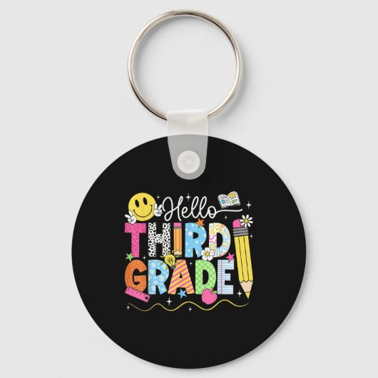 Hello Third Gradeチーム3年生新学期Te キーホルダー (正面)